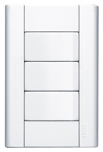 Conjunto Interruptor Modulare 3 Módulo Simples 16A Branco Fame