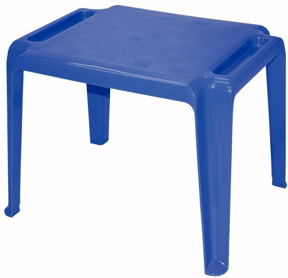 Mesa de Plástico Infantil Dona Chica Retangular Azul Tramontina