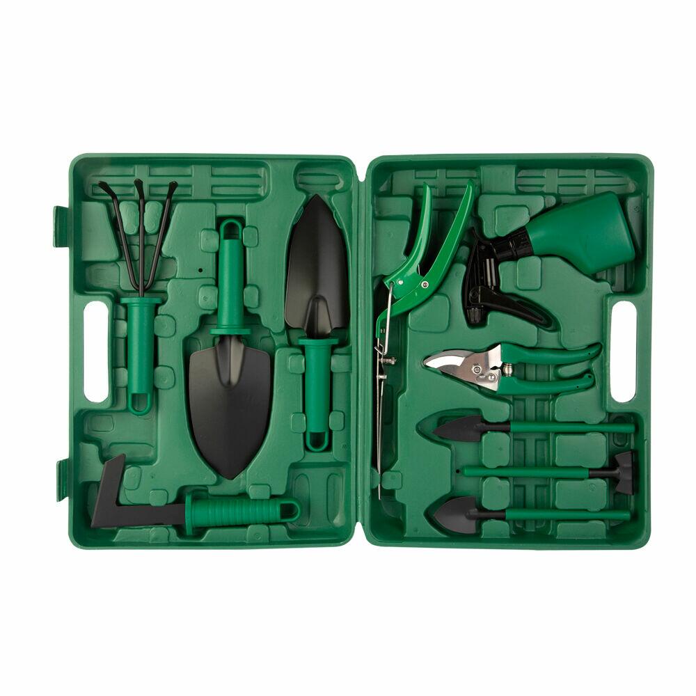 Kit de Jardinagem 10 Peças Zeus Preto Verde Fascino