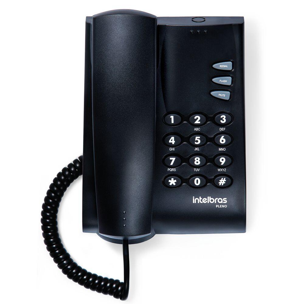 Telefone Pleno Preto Intelbras