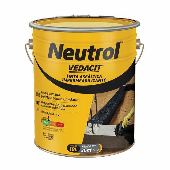 Impermeabilizante Neutrol 18L Preto Otto