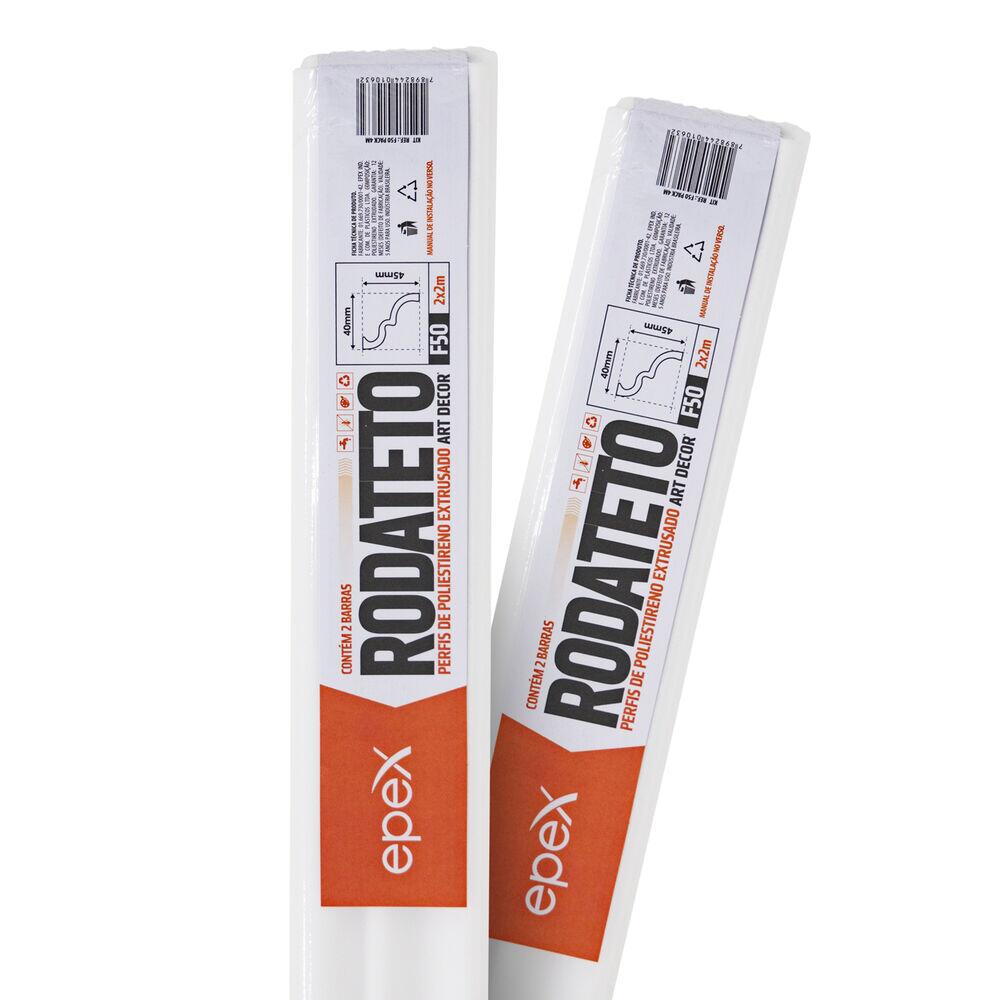 Rodateto 2 peças F50 4,5cmx4cmx2m Branco Epex
