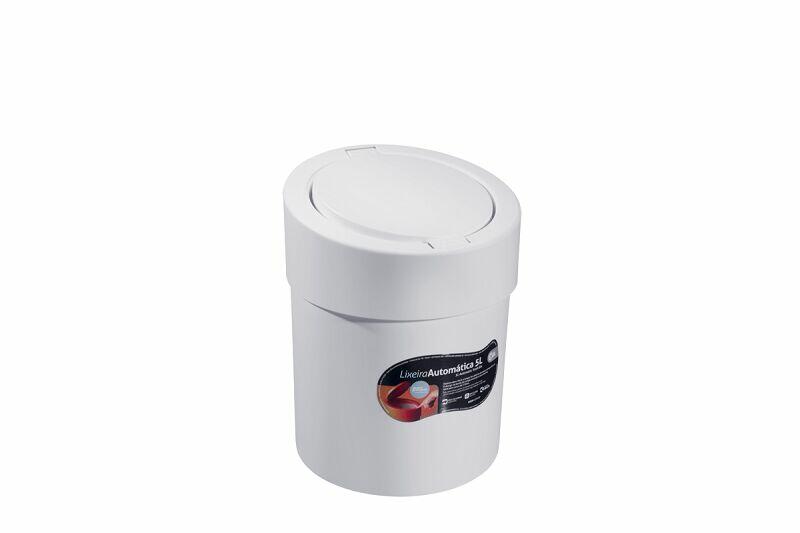 Lixeira de Plástico Automática 5L Branco Brinox