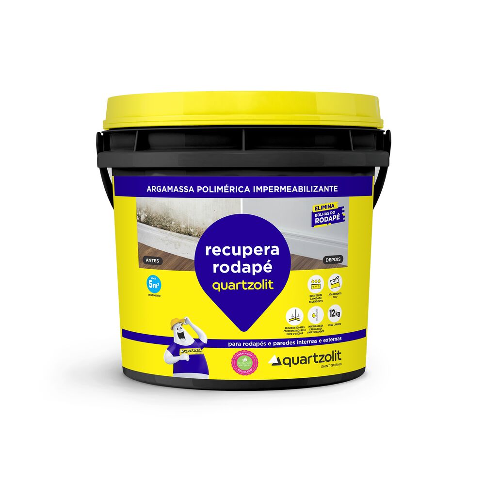Impermeabilizante Quartzolit Recupera Rodapé 12kg Branco