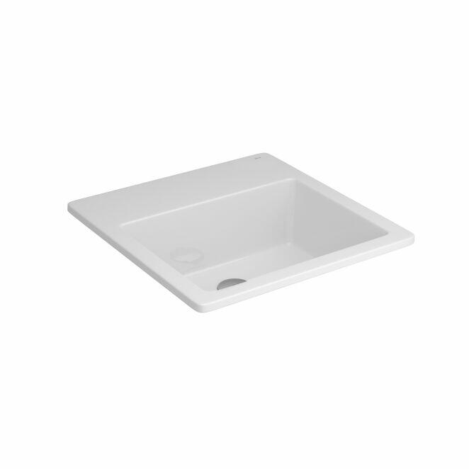 Cuba para Banheiro de Sobrepor Quadrada 41x41 Branco Gelo L.730.17 Deca