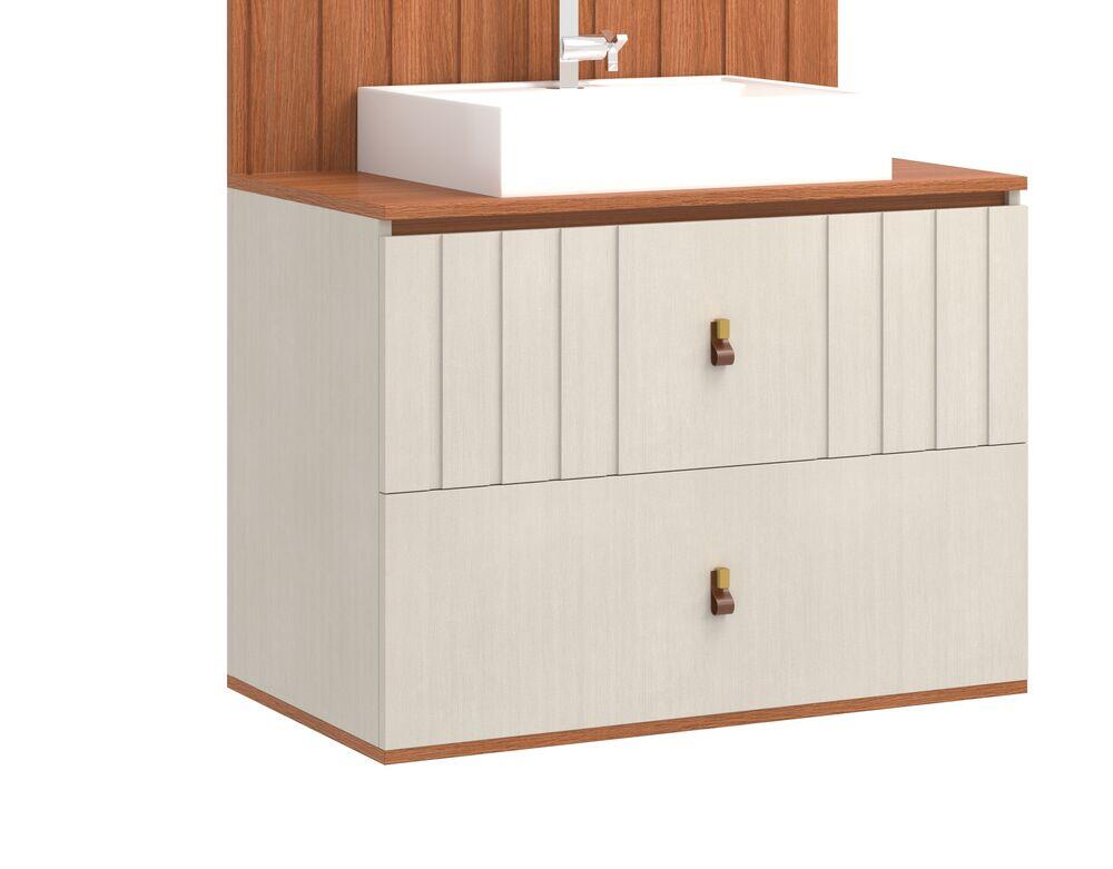 Gabinete Catedral Cinamomo/Dust Suspenso 80cm C-Linea