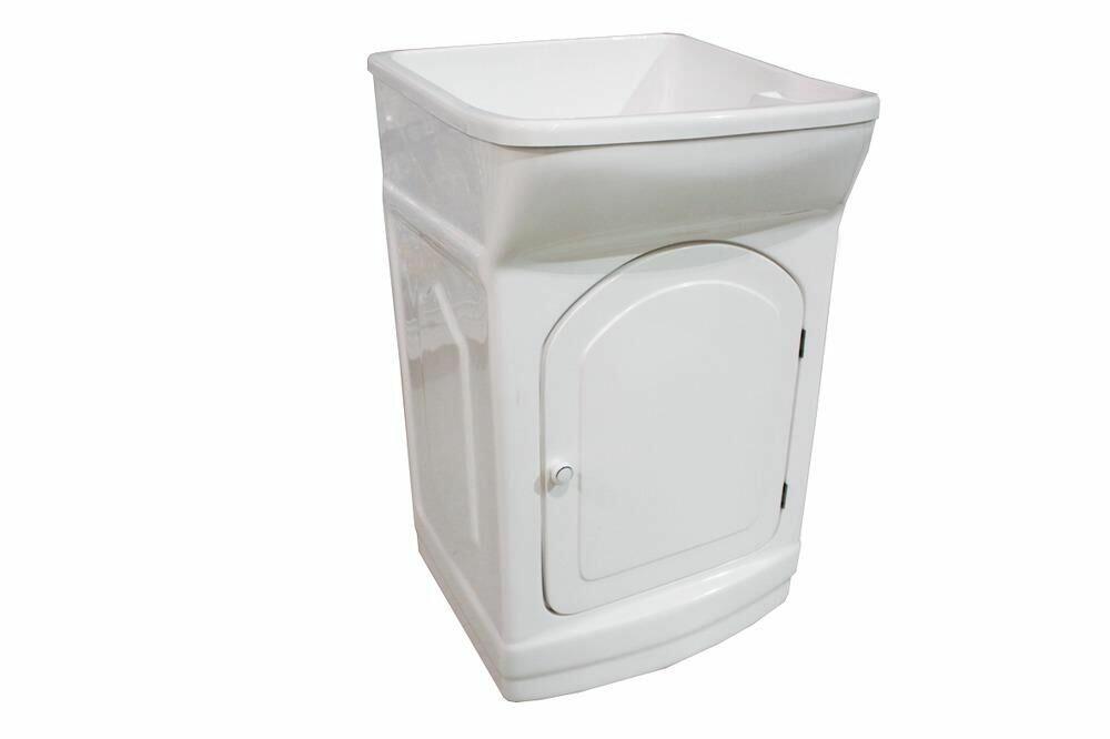 Tanque com Gabinete de Fibra 40L Simples Branco Hidrofama