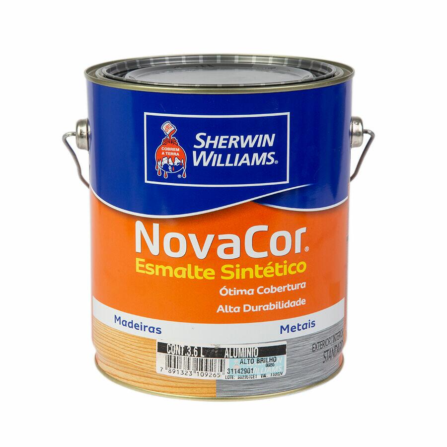 Tinta Esmalte Sintético Standard Sherwin Williams Novacor 3,6L Brilhante Tabaco