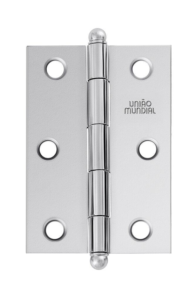 Dobradiça 3.1/2x2.1/2'' Cromada 620504 União Mundial