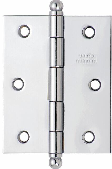Dobradiça União Mundial 3x2.1/2'' Cromada