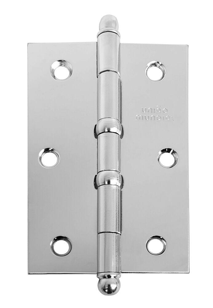Dobradiça 3.1/2'' Cromada União Mundial