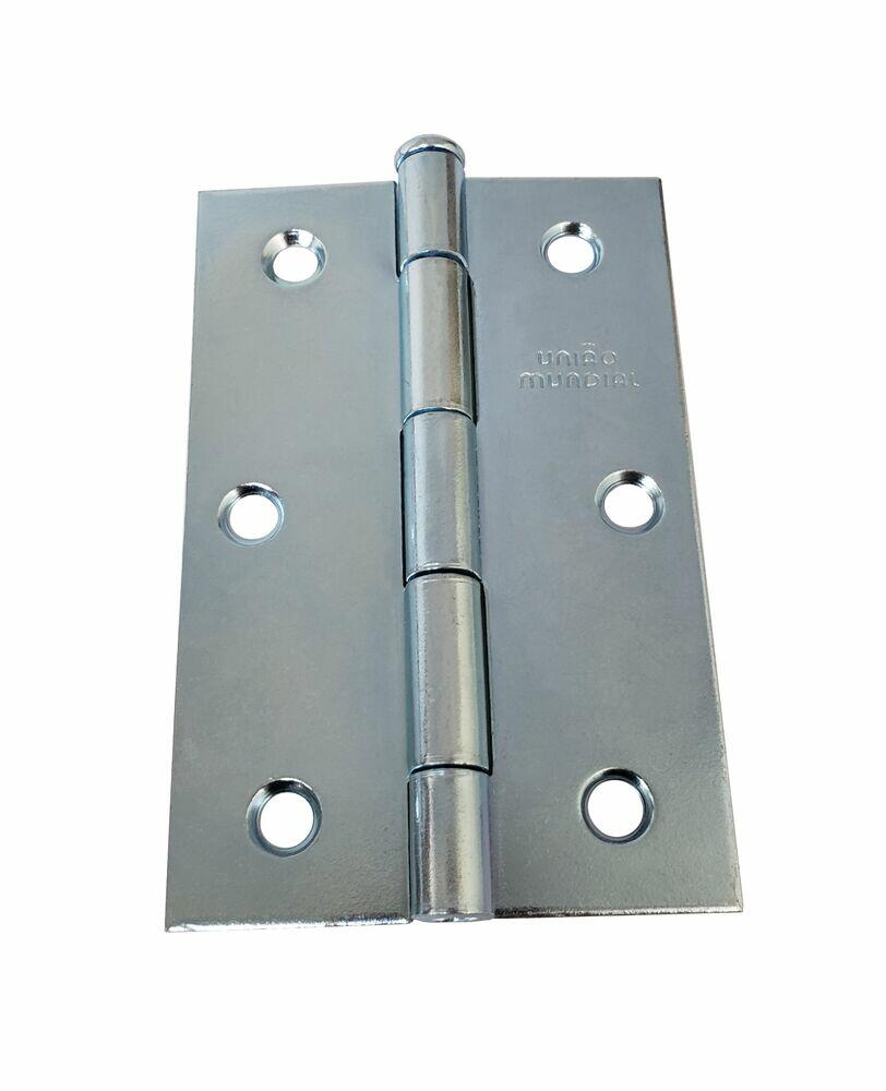 Dobradiça 3.1/2x2.1/2'' Galvanizada  União Mundial