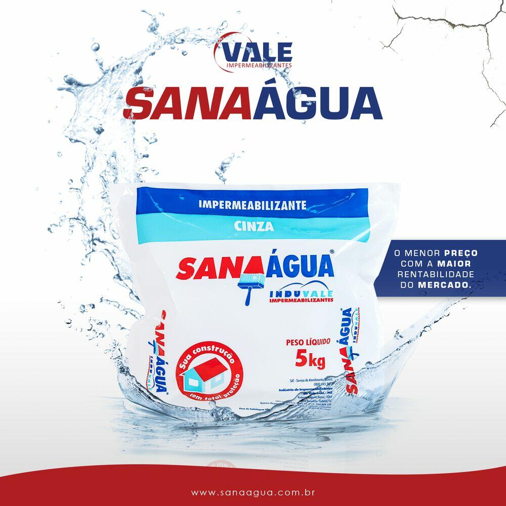 Impermeabilizante Induvale Sana Água 5kg Cinza