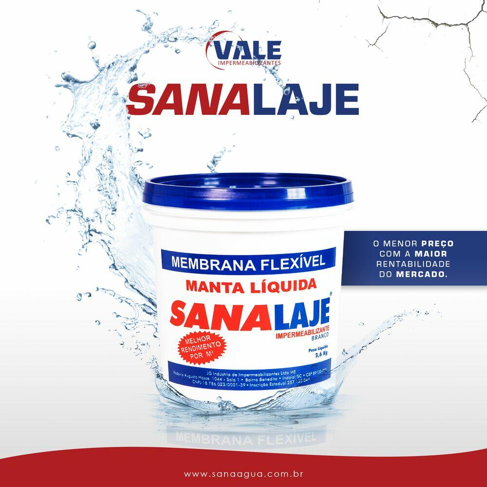 Impermeabilizante Induvale Sana Laje Flex 3,6kg Branco