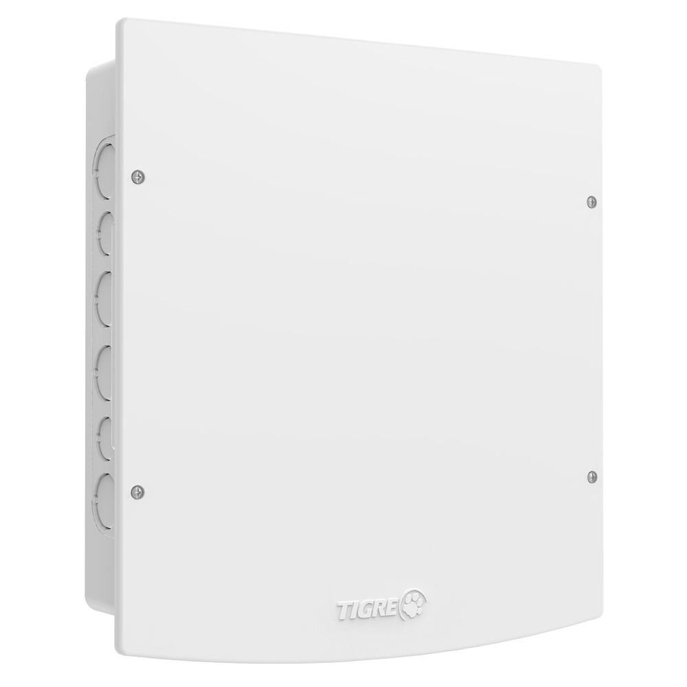 Caixa de Passagem de Parede CTP 15  15x15cm Branca de Embutir Tigre