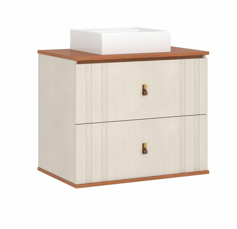 Gabinete para Banheiro Castor Cinamomo/Dust Suspenso 70cm C-Linea