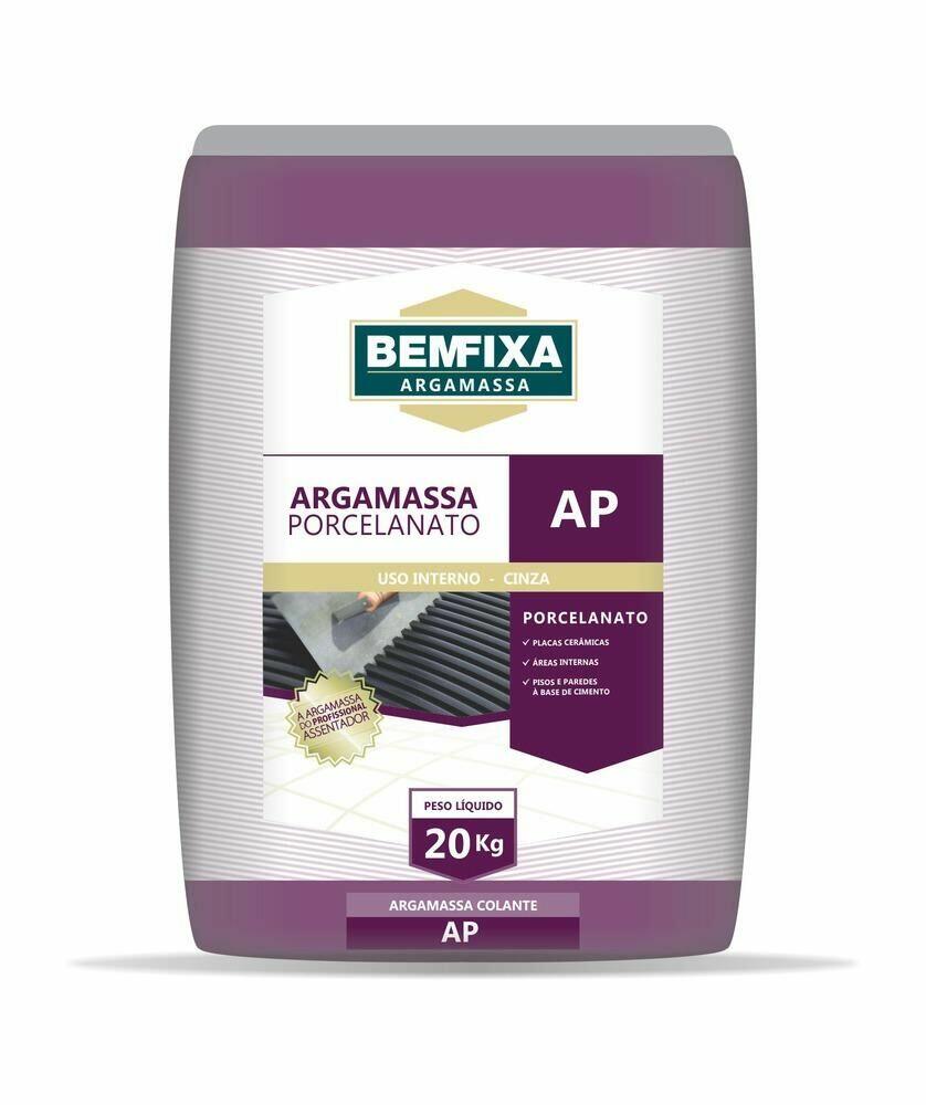 Argamassa Porcelanato Bemfixa 20kg Cinza