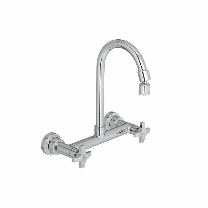 Torneira Misturador de Parede para Cozinha Max Cromado 1/2