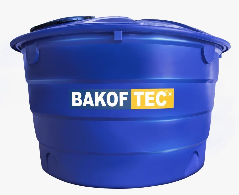 Caixa De Água Polietileno com Tampa 3000L Redonda Azul Bakof Tec