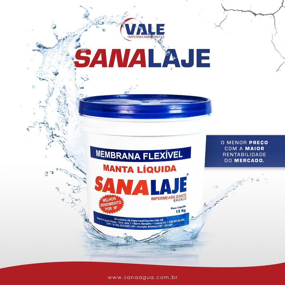 Impermeabilizante Induvale Sana Laje Flex 12kg Branco
