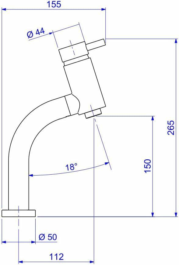 Torneira Misturador Monocomando para Banheiro de Mesa Bica Baixa 1/2