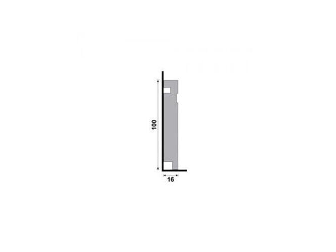 Rodapé Poliestireno Moderna 457 10cmx2,4m Branco Santa Luzia