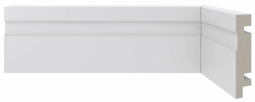 Rodapé Poliestireno Moderna 456 7cmx2,4m Branco Santa Luzia