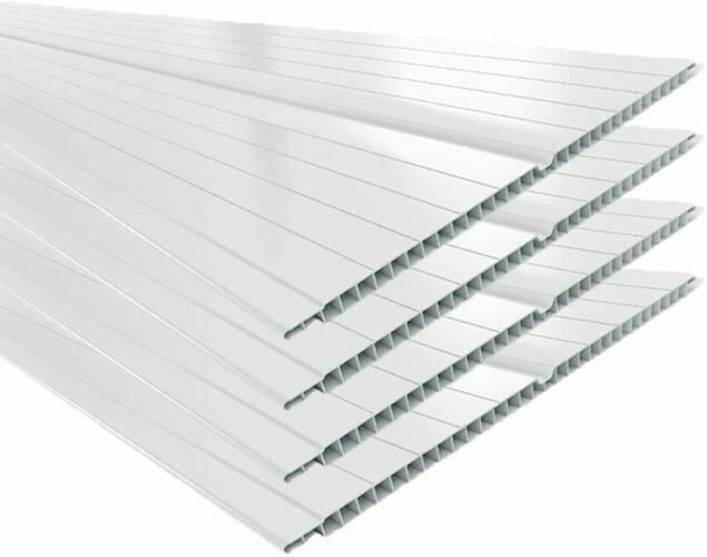 Forro PVC Frisado 8mmx20cmx6m Gemini Branco Neve Plastilit