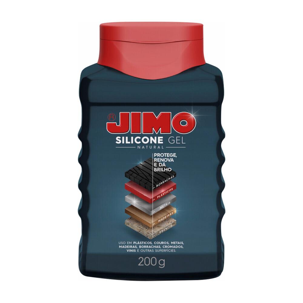 JIMO Silicone Gel Protege Renova Lubrifica Super Brilho no Carro Casa Couro Courvin Natural Sem Cheiro 200g