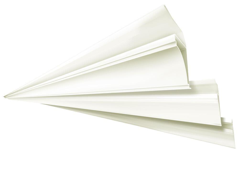 Meia Cana PVC 3,3cmx3,8cmx6m Branco Neve Plastilit