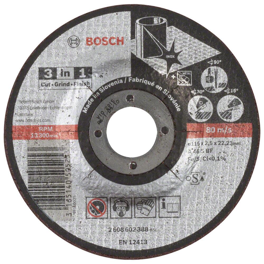 Disco de Corte para Metal 3 em 1 Grão 30 115x2,5mm Bosch
