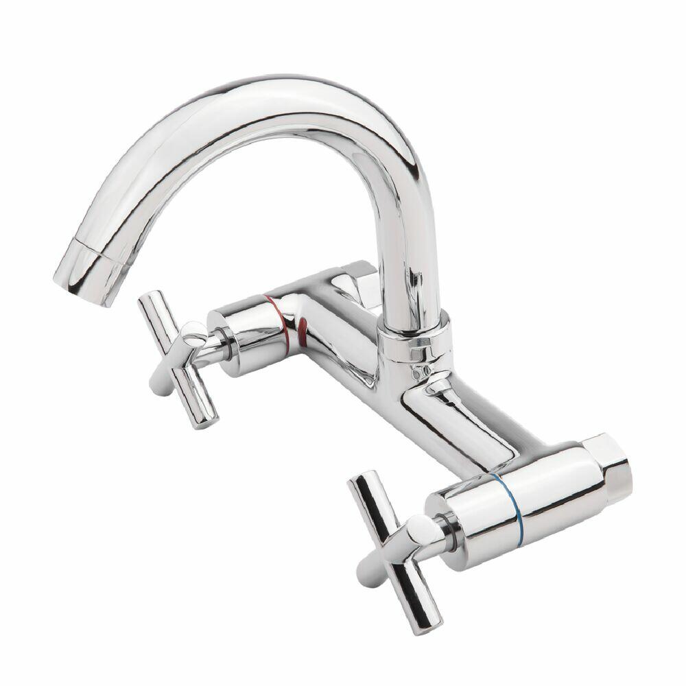 Torneira Misturador para Cozinha de Parede Bica Alta 1/2