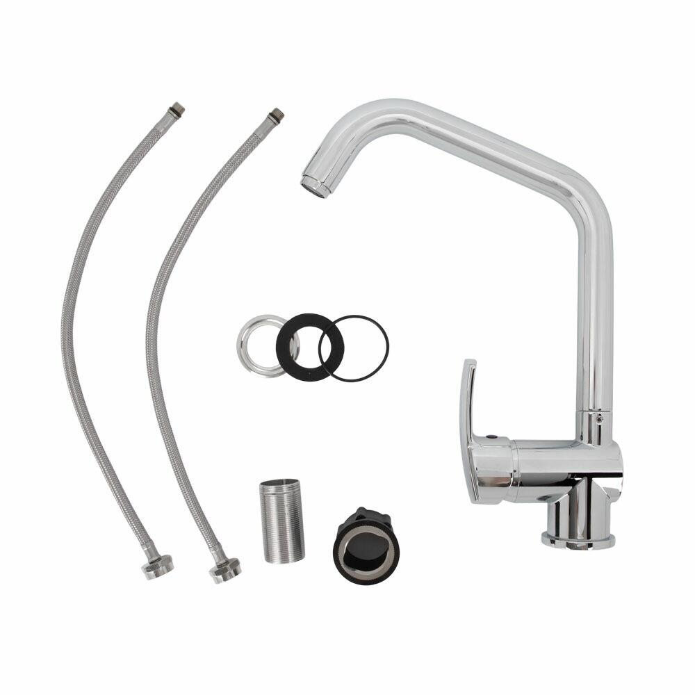 Torneira Misturador Monocomando para Cozinha de Mesa Bica Alta 1/2