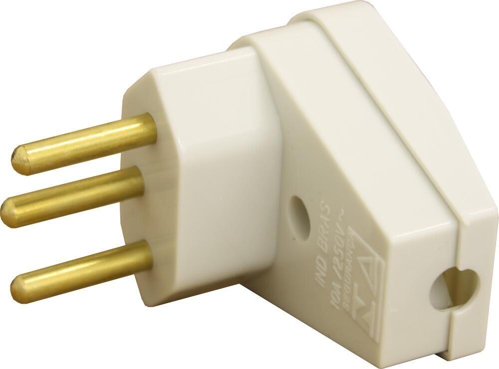 Plugue Fame 1 Módulo 2P+T 10A 250V~ Cinza