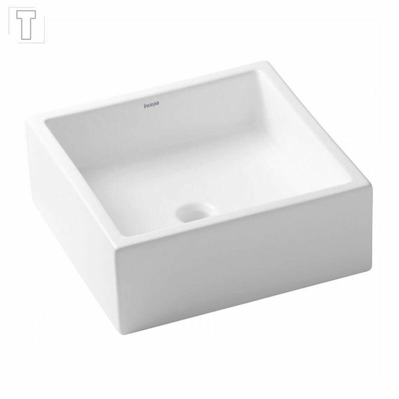 Cuba para Banheiro de Apoio Quadrada Loft Q5 35x35 Branca Incepa