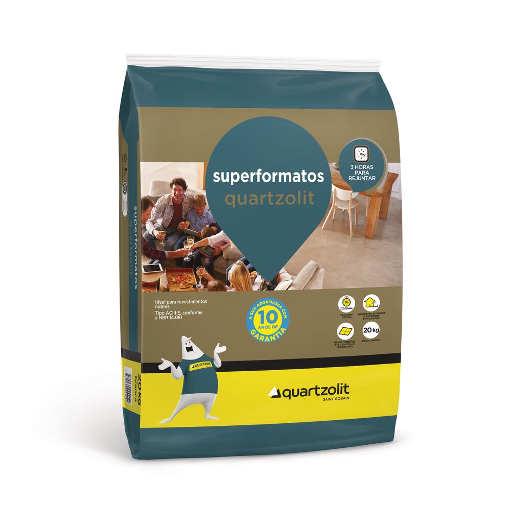Argamassa AC3 Super Formatos 20kg Branca Quartzolit