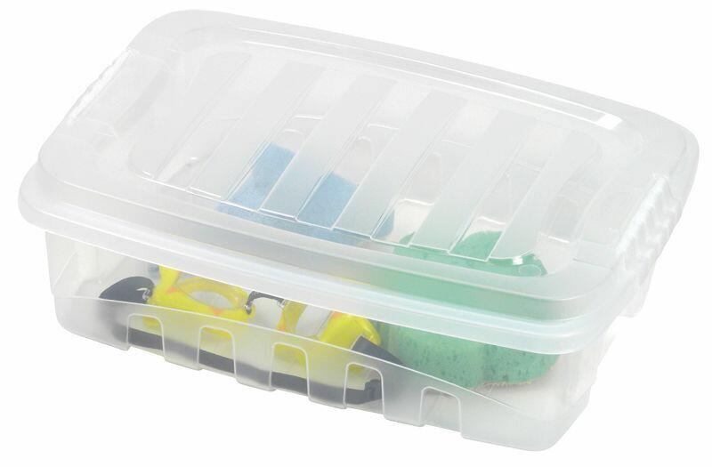 Caixa Organizadora Trava/Tampa Gran Box Plasútil 9,3L 40,5x29x12,2cm Transparente