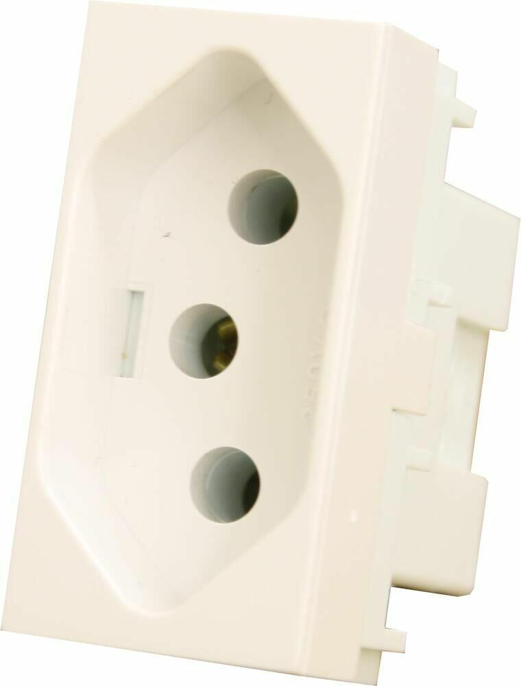 Módulo Tomada 2P+T Fame Elegance Branco 20A