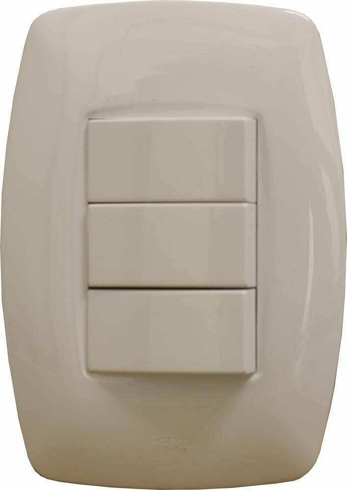 Conjunto Interruptor Elegance 3 Módulos 16A Branco Fame