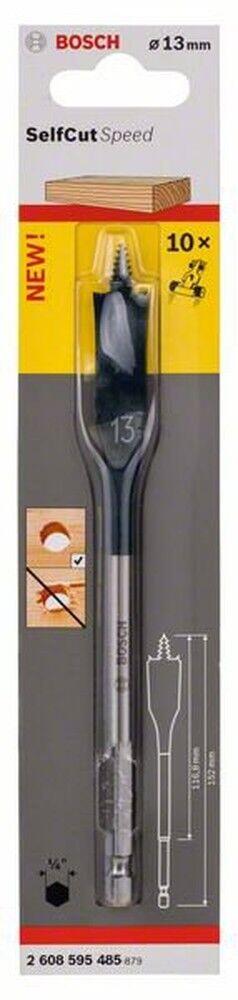 Broca Bosch Chata SelfCut Speed para Madeira e Materiais leves 13mm