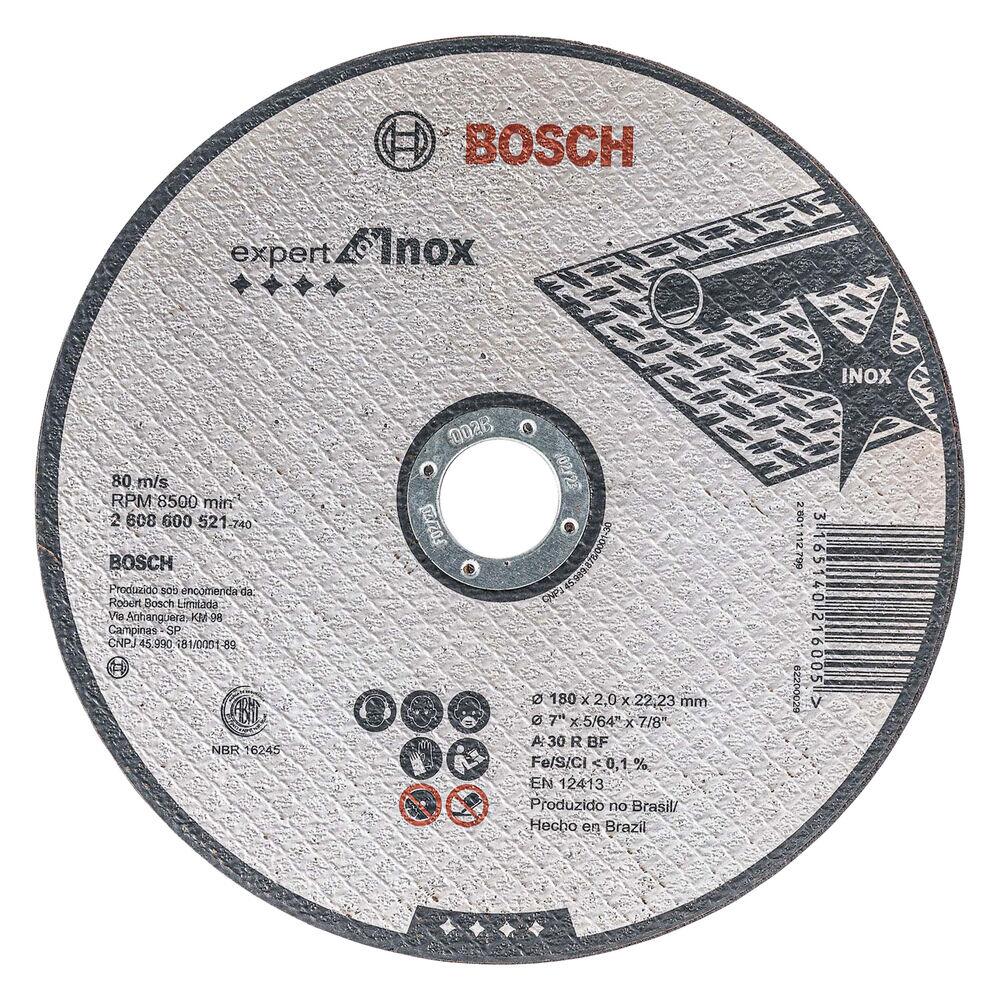 Disco de Corte PRO Stainless Steel 180x2,0mm Centro Reto Bosch