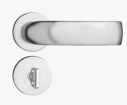 Fechadura Roseta para Banheiro 55mm Contemporânea Cromado Acetinado 500-90 Pado