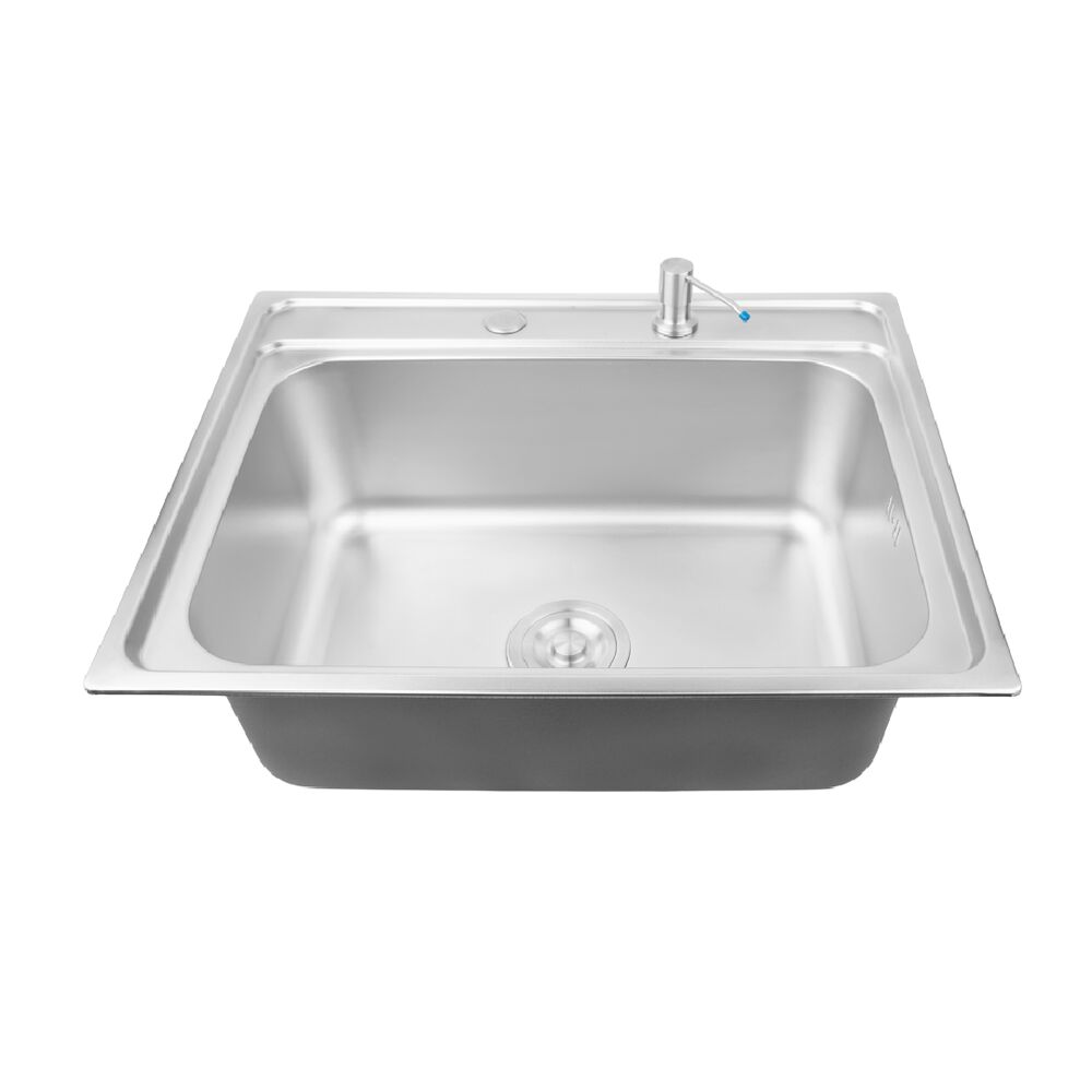 Cuba para Cozinha de Sobrepor com Válvula e Dosador Inox 62x23cm Addra