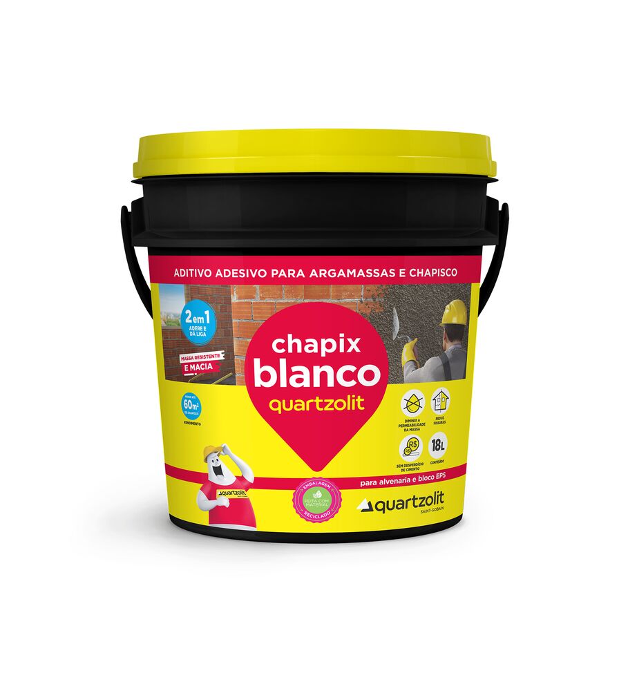 Adesivo Chapix Blanco para Argamassa e Chapisco 18L Quartzolit