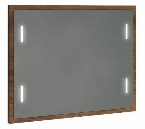 Espelheira para Banheira MDF/MDP com Led Linea Plus Ameixa/Branco 1m C-Linea