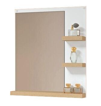 Espelheira para Banheiro C-Linea Stylus Plus 60x72cm Branco/Grigio