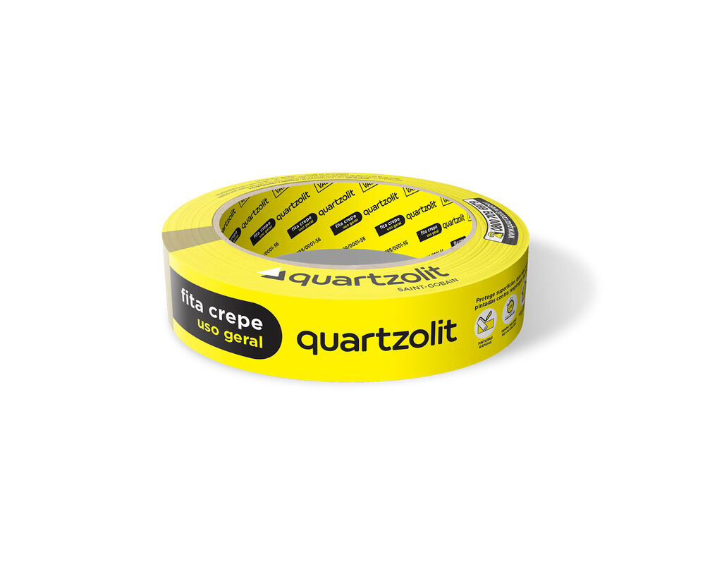 Fita Crepe para uso Geral 24mmx50m Branco Quartzolit