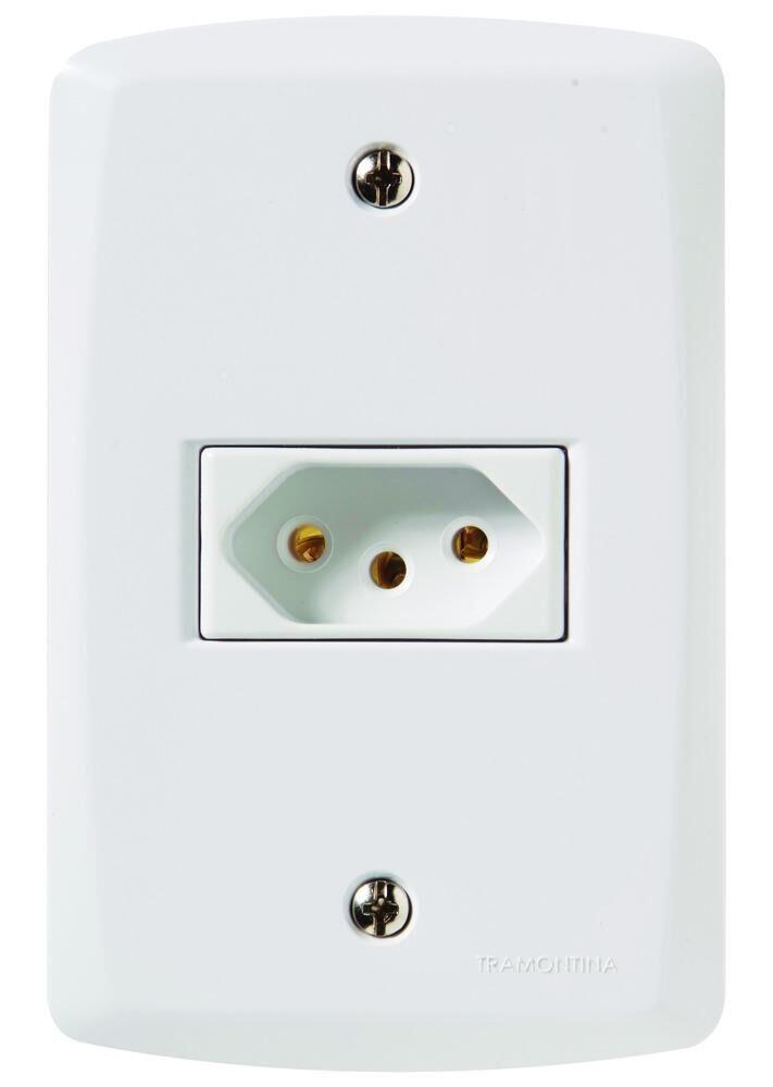Conjunto Tomada Lux2 1 Módulo 2P+T 20A Branco Tramontina