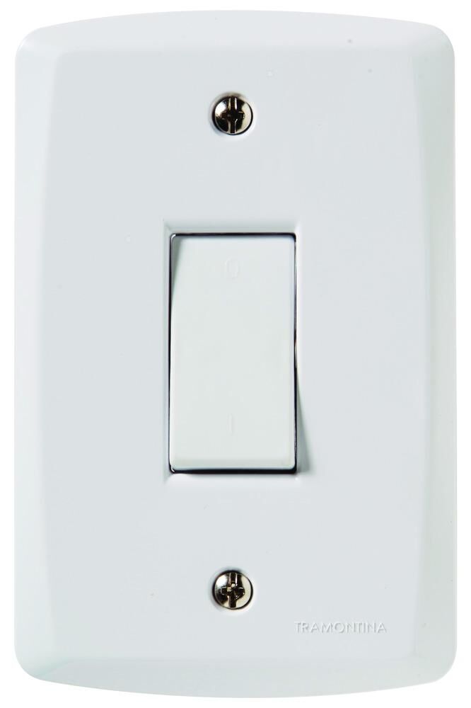 Conjunto Interruptor  Lux2 1 Módulo 10A Branco Tramontina