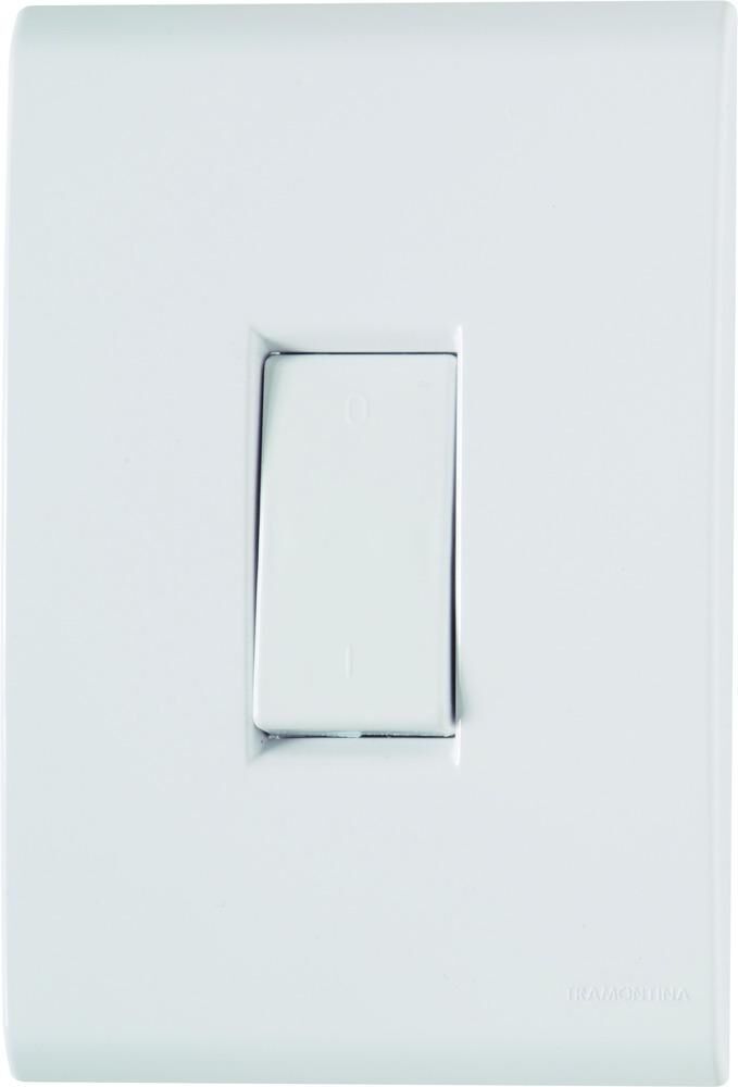 Conjunto Interruptor Liz 1 Módulo Bipolar Simples 10A Branco Tramontina